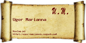 Ugor Marianna névjegykártya