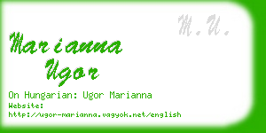 marianna ugor business card